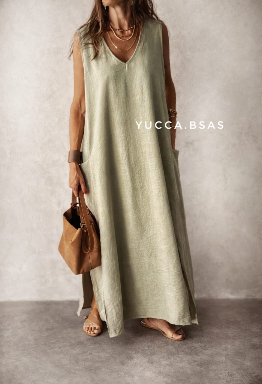 Vestido Sevilla - verde seco - Imagen 3