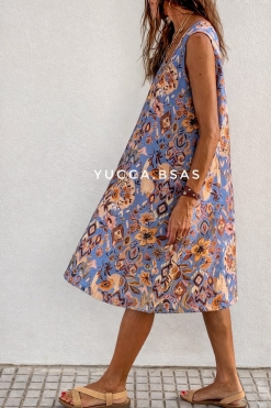 Vestido Adela - celeste