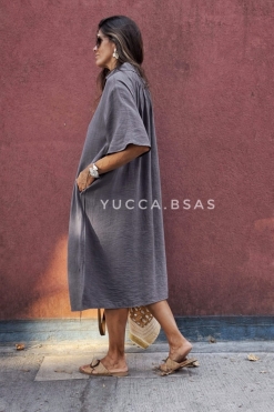 Vestido camisero Granada - gris