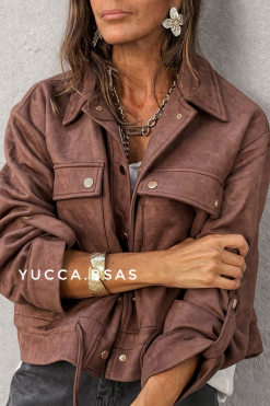 Campera gamuzada Delfina - chocolate