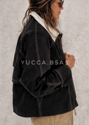 Campera corta Chester - negra