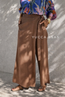 Pantalón ancho Rosario - chocolate