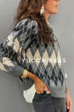 Cardigan Louvre - gris