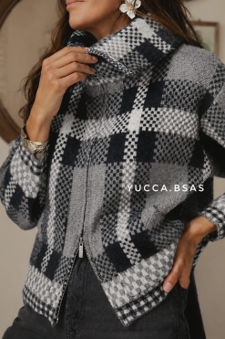 Campera tejida Milán - gris