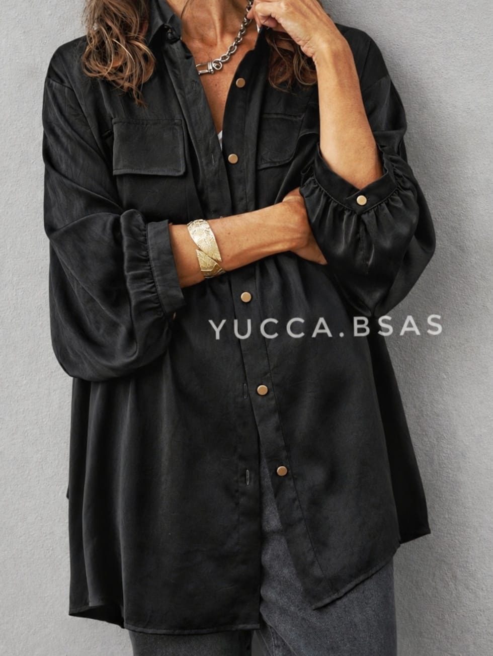 Camisaco Velvet - black - Imagen 2