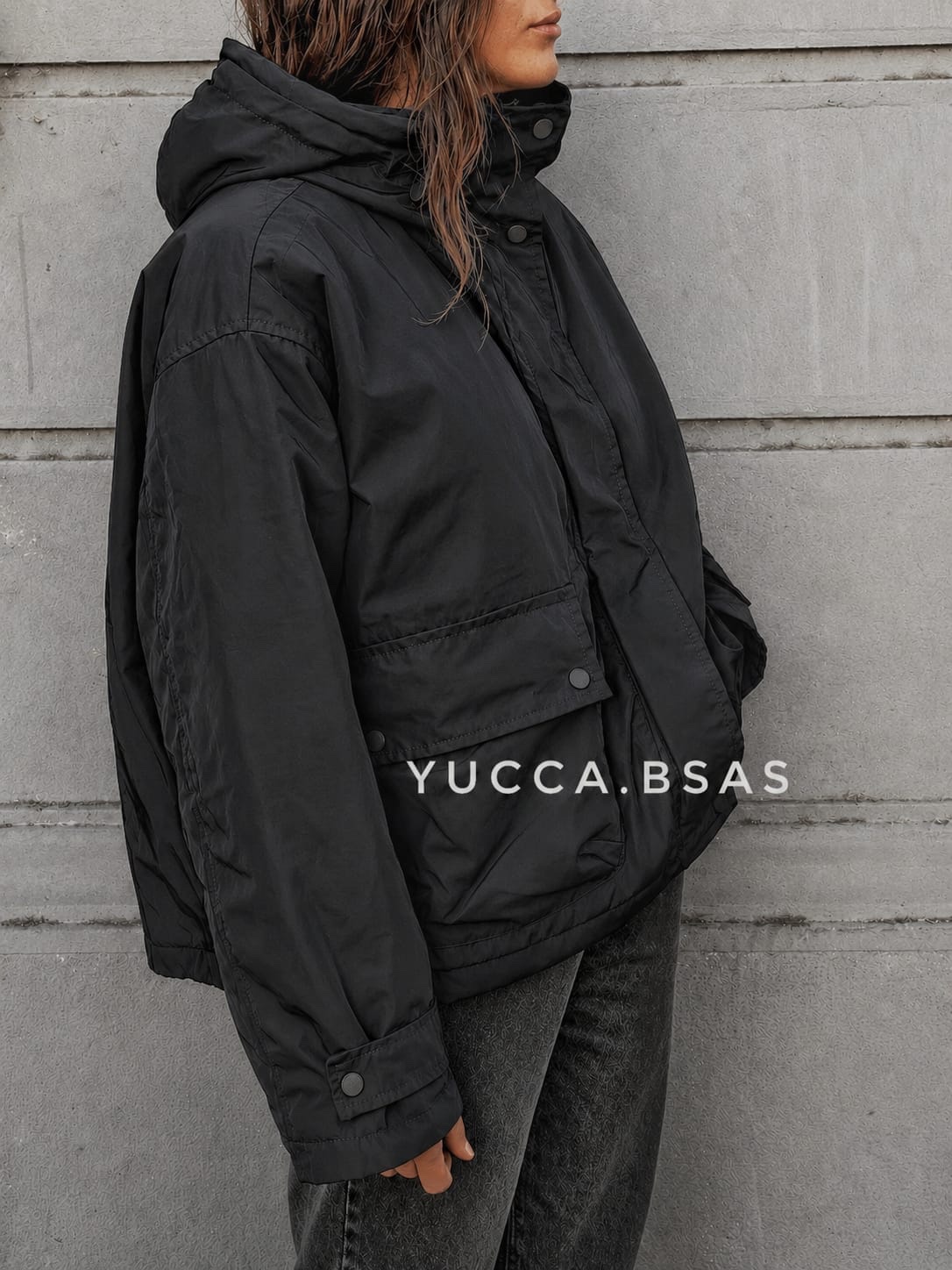 Campera impermeable Austral - black