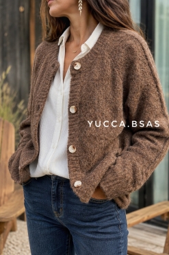 Cardigan Junín - chocolate