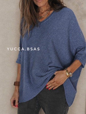 Sweater Guevara - azulino & lurex