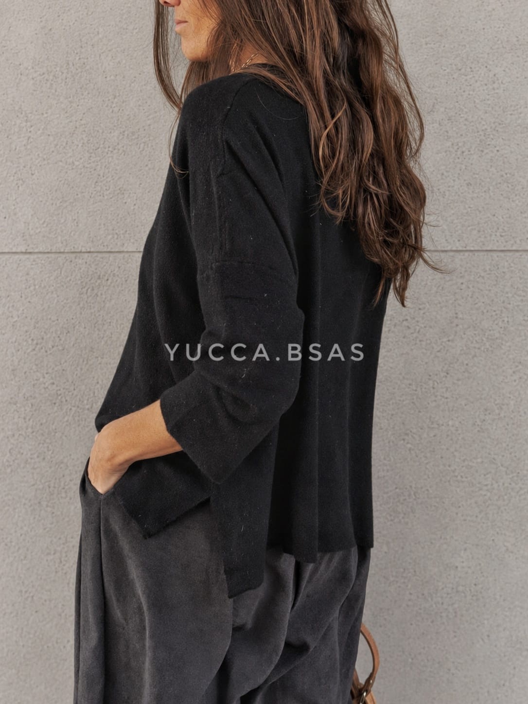 Sweater Ana - negro & lurex - Imagen 3