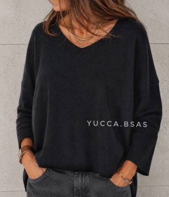 Sweater Ana - negro & lurex