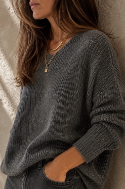 Sweater Agus - gris & lurex