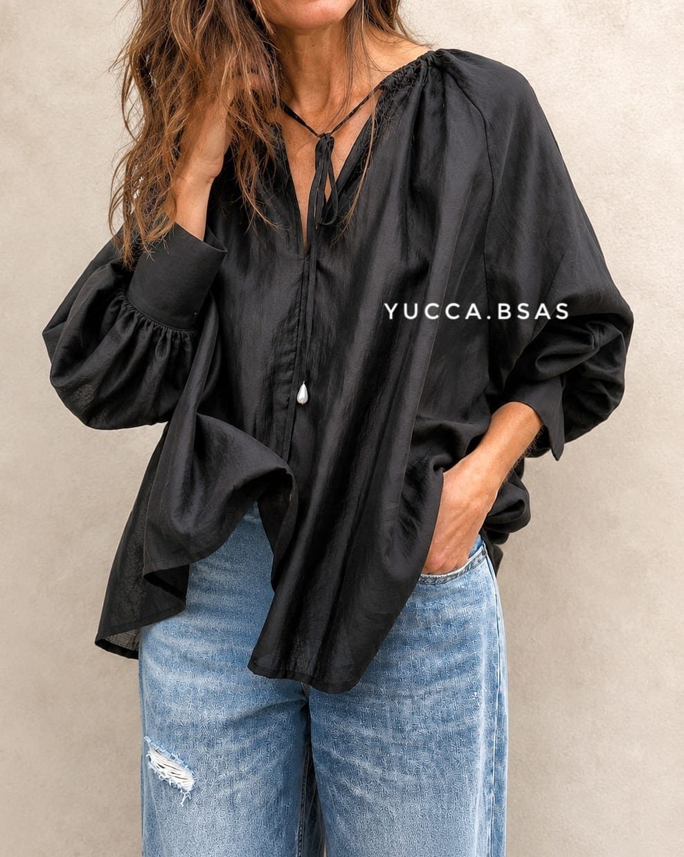 Blusa Nepal - negra - Imagen 5