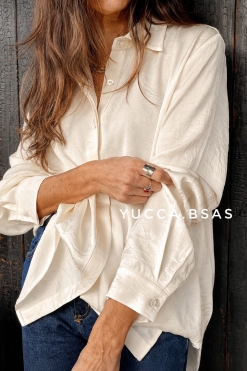 Camisa satén Federica - natural