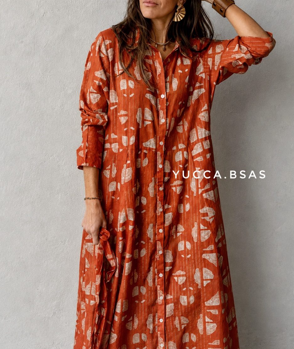 Vestido Jilguero - terracota - Imagen 5