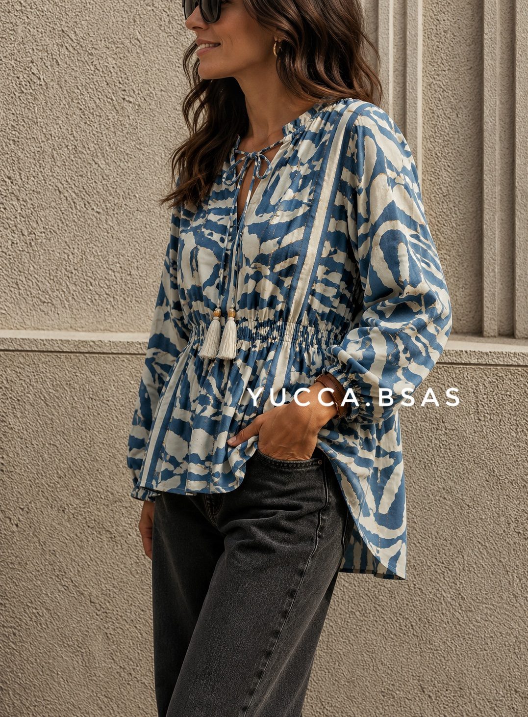 Blusa Grecia - azulino - Imagen 2