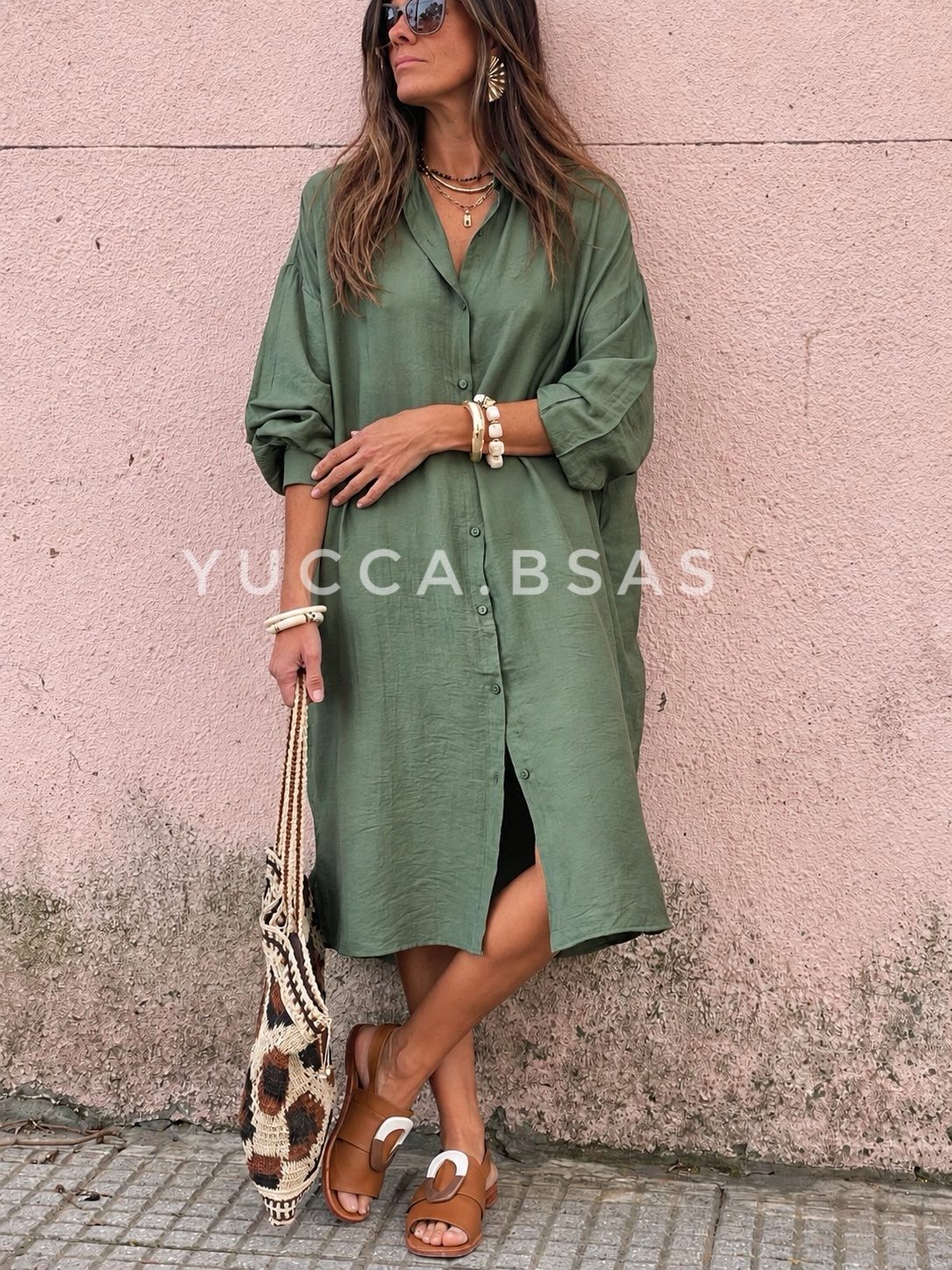 Vestido Sofía - verde - Imagen 5