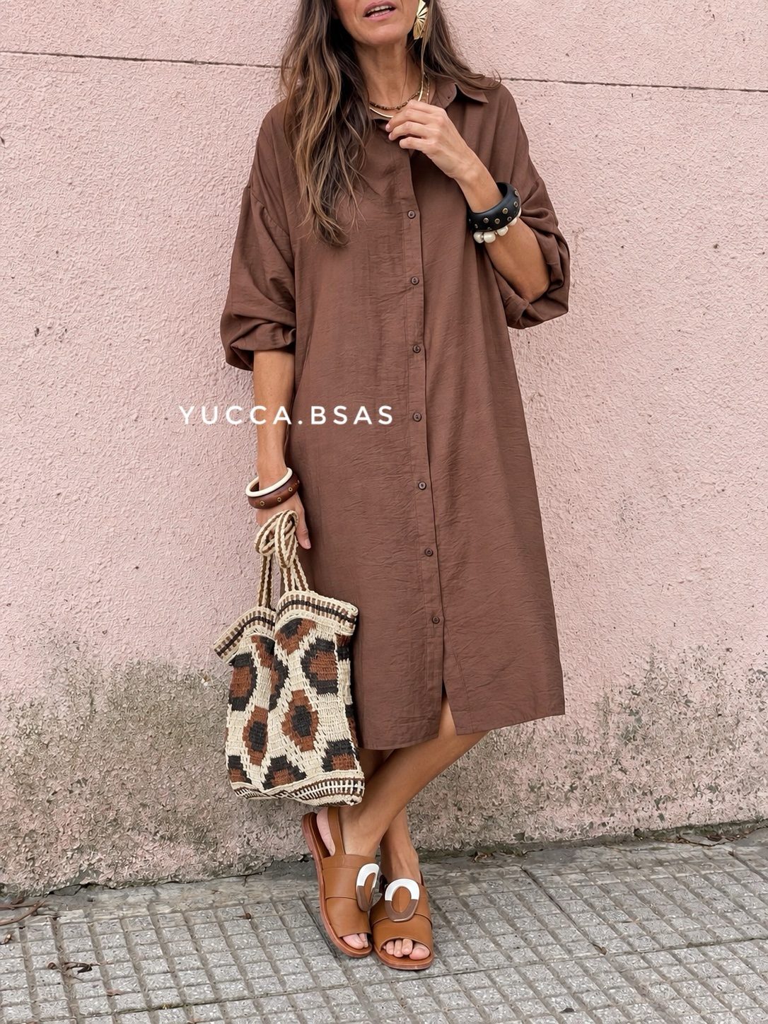 Vestido Sofía - chocolate - Imagen 6